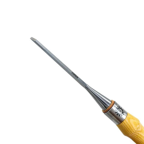 Heavy Duty Chrome Vanadium Paring Chisel With Cryogenic Treated Edge and Long Comfort Grip, 1/8 inch blade for wood carving.