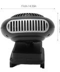 Grab And Go Portable Space Heater With Two Heat Levels And Super Quiet Operation Easy Snap On 18 Volt Battery Compatible, front view showing size and design.