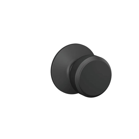Bowery Knob With Collins Trim Hall And Closet Passage Lock In Matte Black Fits One And Three Eighths To One And Three Quarters Inch Doors Reversible
