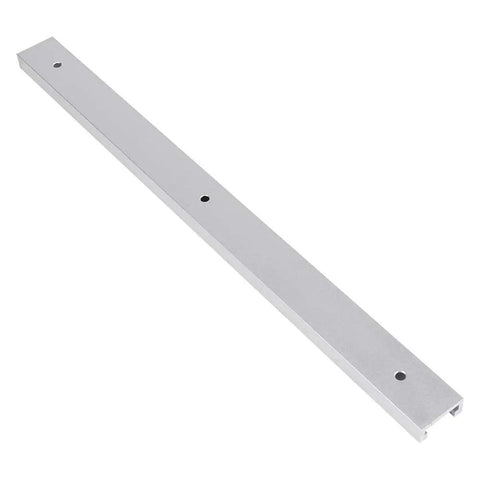 Aluminum T Slot Track 300mm for Woodworking Workbenches and Machines Straight Guide, close-up of rail with mounting holes