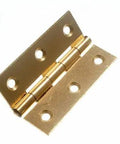 Premium Brass Plated Steel Butt Hinges For Doors Sheds And Gates Heavy Duty Two Point Five Inch Gold Cabinet Hardware bulk hinge detail.