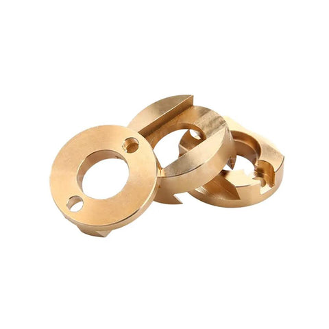 Two Pack Brass Couplers For 3D Printer Z Axis T8 Lead Screw Hotbed, precision coupling set to minimize play and wobble, gold finish
