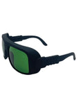 High Performance Laser Safety Shades Serving Real Badass Eye Shielding For 980Nm 1064Nm 1320Nm Nd Yag Equipment Built Like A Tank For Tough Daily Grind Scenarios in black with green lenses.
