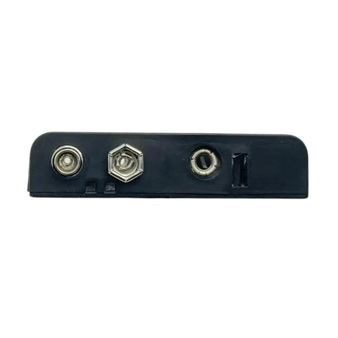 Heavy Duty AA Battery Holder With Snap Connector And Four Cell Capacity Built Tough Black Plastic Housing with solder tabs and connectors.
