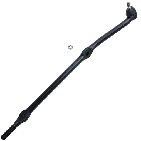 Front 6 Piece Drag Link And Tie Rods Kit For 97 06 Jeep Wrangler Upgrade With Outer Drag Link, Front Tie Rods And Adjusting Sleeves, Heavy Duty Steering Repair, Easy Install For Off Road Ready Beefed Up Performance. black steel outer drag link with ball joint