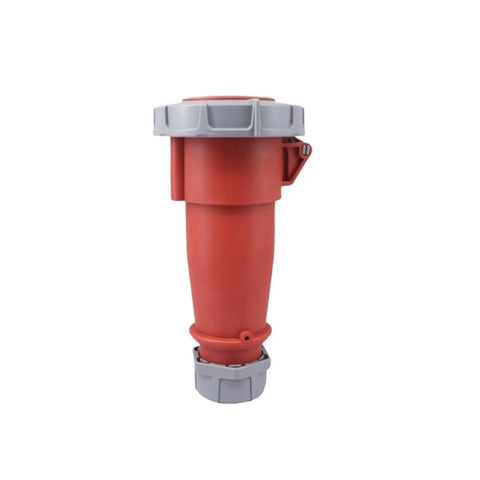 Beefy Industrial Plug Coupler IP67 Waterproof 32A 5 Core 380V Three Phase Connector JH2252 For Heavy Machinery And Control Cabinets Durable Rugged Power Linkup That Keeps Your Equipment Running Smooth, red and gray