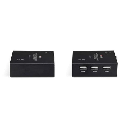Top Shelf KVM Extender Kit With DisplayPort 1.2 And USB Over Fiber Optic Cable Stretching Up To 300M for seamless connectivity.