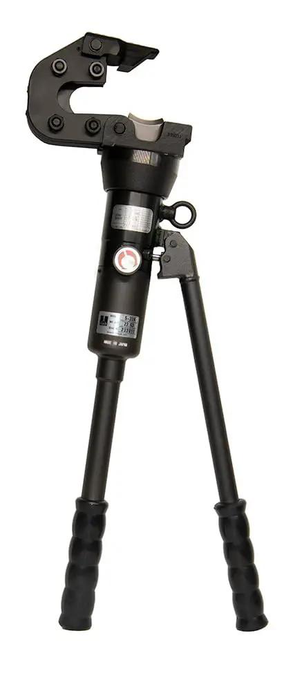 Beast 32mm Manual Hydraulic Cutter for ACSR Copper Aluminum and Wire Rope Up to 32mm with flip top lock, black oxide steel
