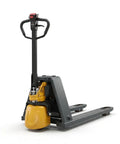 Super Heavy Duty Electric Pallet Jack With 4400 Lb Capacity And Dual Drive Modes For Tough Warehouse Work That Cracks Like A Whip, side view.