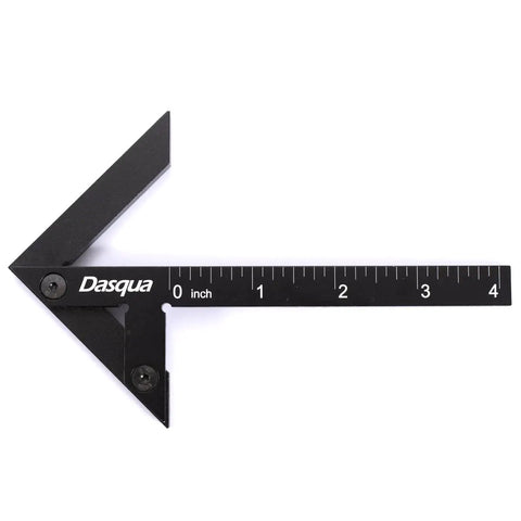 Pro Grade 5 Piece Black Marking Layout Tool Set For Precision Work CNC Machined With Grounded Faces Laser Engraved Scale.