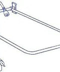 Clawfoot Tub And Shower Faucet Rectangular Combo Set With Dope Chrome Finish Center Diverter Three And Three Eighths Inch Center