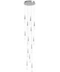 Top Shelf Polished Chrome 13 Light Flush Mount Ceiling Chandelier With Dimmable Bulbs Included Ready For Your Home Boosting Slick Design And Cozy Illumination That Truly Hit Different Daily hanging with sleek chrome finish and clear glass accents.