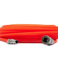 Heavy Duty Air Compressor Hose 5X8mm With Quick Coupler 10M Red PE Tube For Pneumatic Tools, coiled with metal fittings