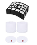 Shark Navigator Vacuum Filter Brush Roller Replacement For Lift-Away TruePet NV650 NV651 NV652 NV650W NV750 NV751 NV752 NV753C NV765 Upright Vacuums Easy Swap And More - filter components displayed in white and black