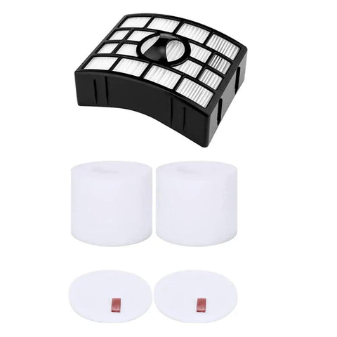 Shark Navigator Vacuum Filter Brush Roller Replacement For Lift-Away TruePet NV650 NV651 NV652 NV650W NV750 NV751 NV752 NV753C NV765 Upright Vacuums Easy Swap And More - filter components displayed in white and black