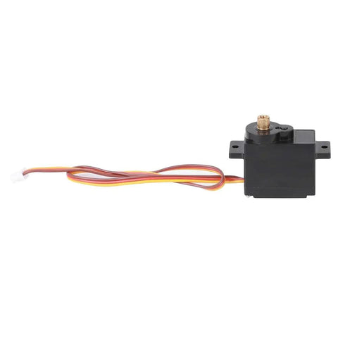 Built Tough Heavy Duty Front Motor Drive Servo Game Changer For XK X450 RC Fixed Wing Aircraft featuring metal gears and wires.