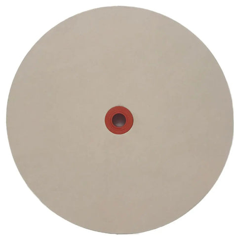 8 Inch Leather Honing Stropping Wheel With Premium White Buffing Compound Made In USA Fits 1/2 5/8 And 3/4 Inch Arbors Fast Burr Removal And Smooth Razor Sharp Polishing For Knives Blades