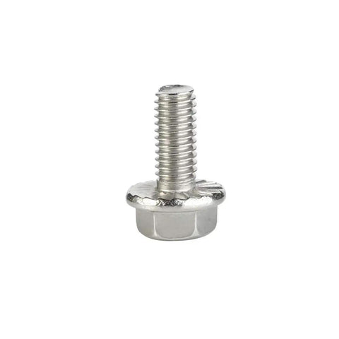 Durable Stainless Steel A2 70 M6 Flanged Hex Head Bolts DIN 6921 10mm Length 14.2mm Washer Diameter 6.6mm Head Height single bolt