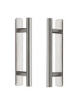 Self Adhesive Door Handle Pulls 2 Pack Aluminum Alloy Brushed Silver 150x25mm Sliding Door Handles For Cabinets Gates Garden Sheds No Drill Install Durable Water Resistant Easy Grip shown front view