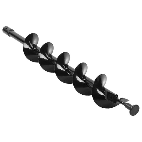 Pro Grade Garden Auger Drill Bit For Quick Post Holes And Tree Planting Manganese Steel Single Blade 80 Cm Length 10 Cm Diameter