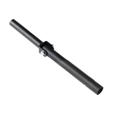 Landmine Attachment For 1 Inch Or 2 Inch Barbell All Steel Powerlifting Platform Access For Home Gym With 360 Degree Pivot Lets You Do Smooth Landmine Presses Rows Deadlifts And Push Jerks Heavy Duty Build shown at an angle.