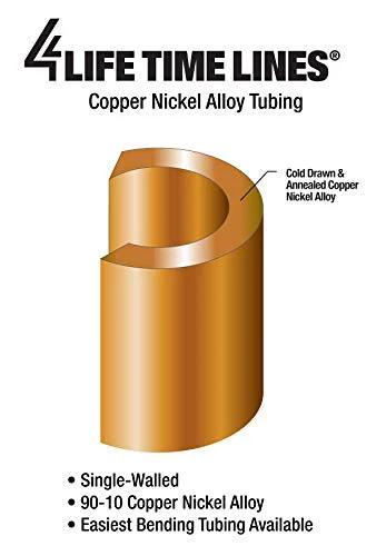 4LIFETIME LINES copper-nickel brake line tubing coil, 3/16 in x 25 ft, single-walled alloy