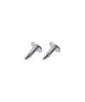 Self-Tapping 410 Stainless Steel Screws Set No 8 Half Inch, 100 Pieces For Wood And Metal, DIY Friendly, close-up view of two screws