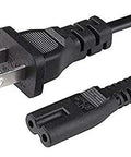 2 Prong Printer Power Cord For Canon PIXMA MP160 And Other Models, 6 Foot Black Figure Eight Dog Bone Style Power Cable