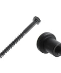 Spacer Replacement Barn Door Hardware Kit With 1-3/8 Inch Spacers And Screws And Lag Bolts For Flat Track Rolling Roller Assemblies Connecting Device Connector Black Set Of Five Crafted From Solid Iron With Powder Coated Finish For Durable Rustic Modern