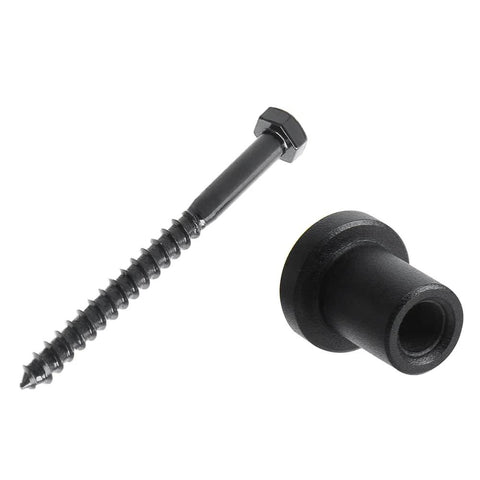 Spacer Replacement Barn Door Hardware Kit With 1-3/8 Inch Spacers And Screws And Lag Bolts For Flat Track Rolling Roller Assemblies Connecting Device Connector Black Set Of Five Crafted From Solid Iron With Powder Coated Finish For Durable Rustic Modern