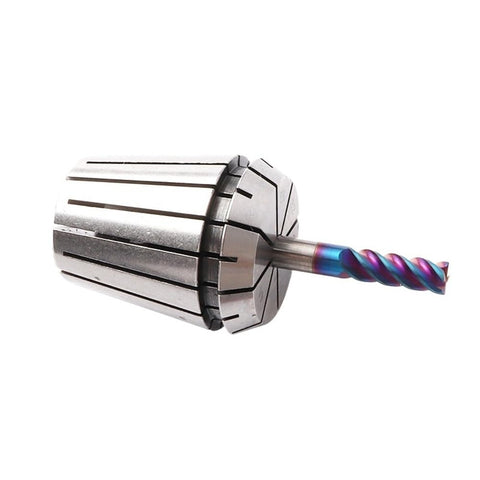 Top Tier 1 Piece Precision Spring Collet Chuck ER25 Tool Holder For CNC Milling And Engraving Machines with drill bit attached.