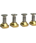 4 Pack M8 Brass T Nuts For Hydrofoil Mounting On Surfboards Universal Track Fit Outdoor Surfing Gear Gold Finish