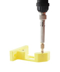 Heat Set Insert Tool Kit With Brass Knurled Nut Adapters For Pine64 TS100 TS101 936 Soldering Iron attached to a yellow 3D printed part