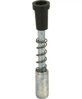 Heavy Diecast Window Screen Plunger Latch Built To Fit Aluminum Frames Replaces Standard Track Hardware No Fuss Assembly Bulldog Tough Grip For Weekend Warrior DIY Upgrades Premium Grade 6 Pack, showing spring-loaded metal latch.