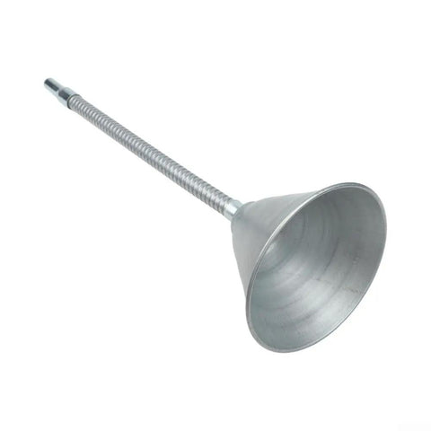 Heavy Duty Coolant Funnel Set With Fine Mesh Strainer Filter Screen For Radiator Oil Fill Flexible Spout Design Prevents Debris In Diesel Gas Engine 46 Cm Long Pouring Tool Easy Use, metallic funnel with flexible spout.
