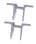 2 Pieces Wall Mounted Brackets For Retractable Awnings Aluminum Alloy Outdoor Shade Canopy Fittings And Heavy Duty Support Hardware Replacement For Backyard Court White, showing two aluminum brackets.