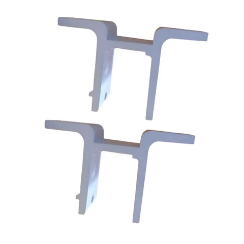2 Pieces Wall Mounted Brackets For Retractable Awnings Aluminum Alloy Outdoor Shade Canopy Fittings And Heavy Duty Support Hardware Replacement For Backyard Court White, showing two aluminum brackets.