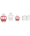 Top Notch Cable Car Ski Board Metal Die Cuts For Handmade Card Making And Cozy Winter Scrapbook Layouts showcasing three cable car designs and ski board pieces.