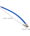 Slick Portable Tire Inflator Hose Extension Kit With Copper Locking Air Chuck 2 Pack Blue For Auto And Motorcycles Easy On The Go Quick Fill Durable Plastic Universal Fit For RV And Campers Home And Garage Car Repair Essentials, 37cm hose