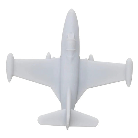 Five Pack F9F Fighter Aircraft Resin Models for Dioramas and Collectibles, top view of 3D printed resin model in white