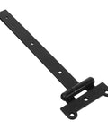 Heavy Duty T Strap Hinge Black Silent Bearing Cabinet Hardware Classic T Shape, sturdy metal design, ideal for doors.