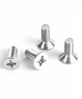 Four stainless steel screws from 16Pc Stainless Steel Car Brake Disc Rotor Screws Kit For Front And Rear Rotors Retaining Bolts And Hardware