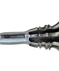 Close-up of the Beefy Carbon Steel Mace Prop for Knight Costume and Stage Battle, LARP Ready with 5-Inch Head, Gothic Pattern