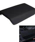 Fresh Ride Console Wrap Fits Tesla Model 3 Y 2017 To 2023 buttery smooth armrest cover shown in matte black.