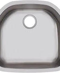 Heavy Duty 18 Gauge Stainless Steel Undermount Kitchen Sink with Single Bowl, 23.5 x 21.14 x 8 Inches, top view