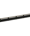 Heavy Duty Cat5e Patch Panel With Twenty Four Ports And Rear 110 Idc Terminals For Rock Solid Gigabit Connections UL Certified PoE Plus Rated 1U Rackmount 19 Inch Switch Setup Black