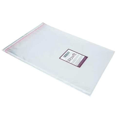 Clear 14 By 20 Inch Cellophane Bags Resealable Plastic Cello Bags For Packaging Clothing And Shirts on white background