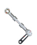 Badass Industrial Motorized Swing Arm With 90 Millimeter Shank And Right Hand Thread For High Torque Projects That Get Real Work Done Straight Up While Delivering Rock Solid Precision Every Time, silver alloy arm.