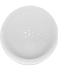 Top view of Two Part Polypropylene Buchner Funnel 8 Cm OD 125 mL Capacity Autoclavable Lab Filtration Accessory with perforated filter plate.