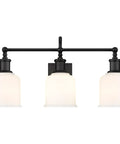 Three Light Vanity Light Fixture In Matte Black Steel, Dope Industrial Nautical Style Wall Mount For Bathroom, Modern Farmhouse Vibe